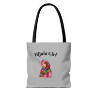 Colorful Hijabi Girl Tote Bag - Stylish and Functional for Every Occasion Grey - Modestly Vogue 