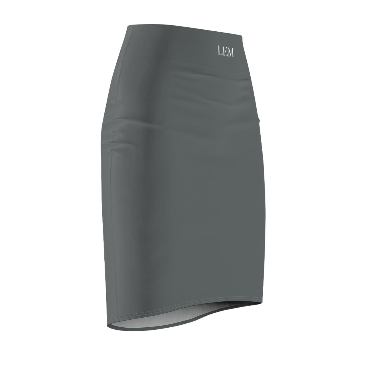 Grey High-Waist LEM Pencil Skirt — Sleek Office & Evening Wear - Modestly Vogue 