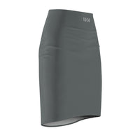 Grey High-Waist LEM Pencil Skirt — Sleek Office & Evening Wear - Modestly Vogue 