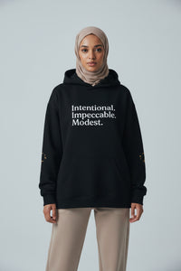 Black Women's Hijabi Girl™ Hoodie – Cozy Streetwear Sweatshirt - Modestly Vogue 