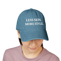 Less Skin More Style Denim Hat – Embroidered Modest Fashion - Modestly Vogue 