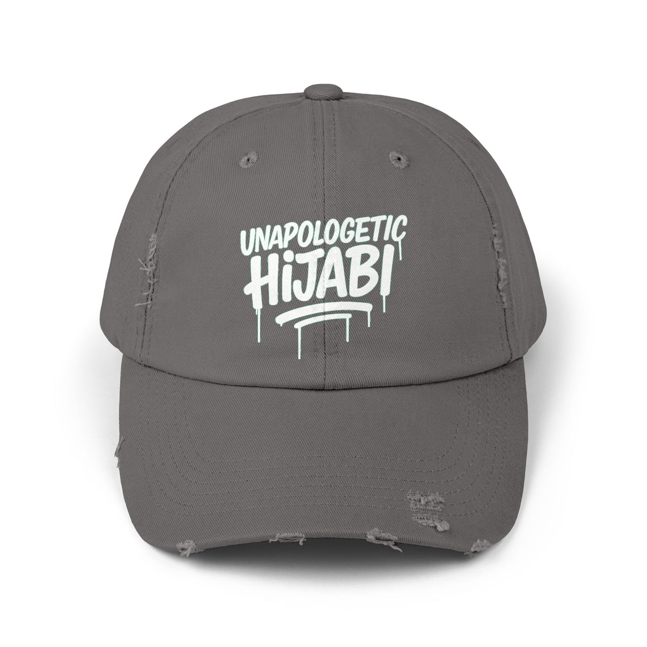 Unapologetic Hijabi Distressed Cap - Hijabi Girl Statement Baseball Hat - Modestly Vogue 