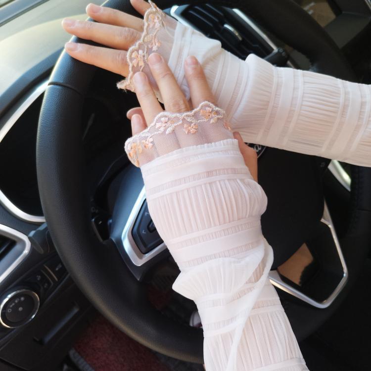 Sun Protection Gloves Women's Extended UV Protection Ice Silk Arm Protector Sleeves - Modestly Vogue 
