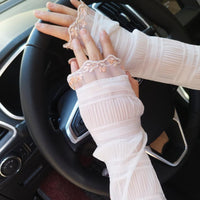 Sun Protection Gloves Women's Extended UV Protection Ice Silk Arm Protector Sleeves - Modestly Vogue 