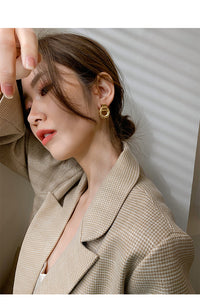 Simple Temperament Ear Nail Female Earrings 925 Pure Silver Needle - Modestly Vogue 