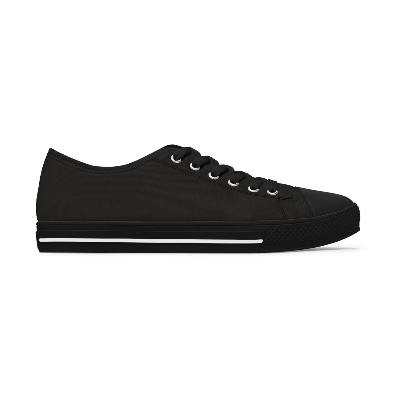 Black Low Top Sneakers — "Hijabi Energy" Muslimah Streetwear Classic Women's Canvas Trainers