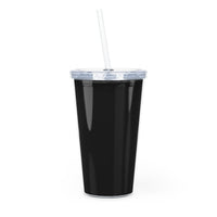 Black Hijabi Energy™ Reusable Plastic Tumbler with Straw – Everyday Hydration Cup