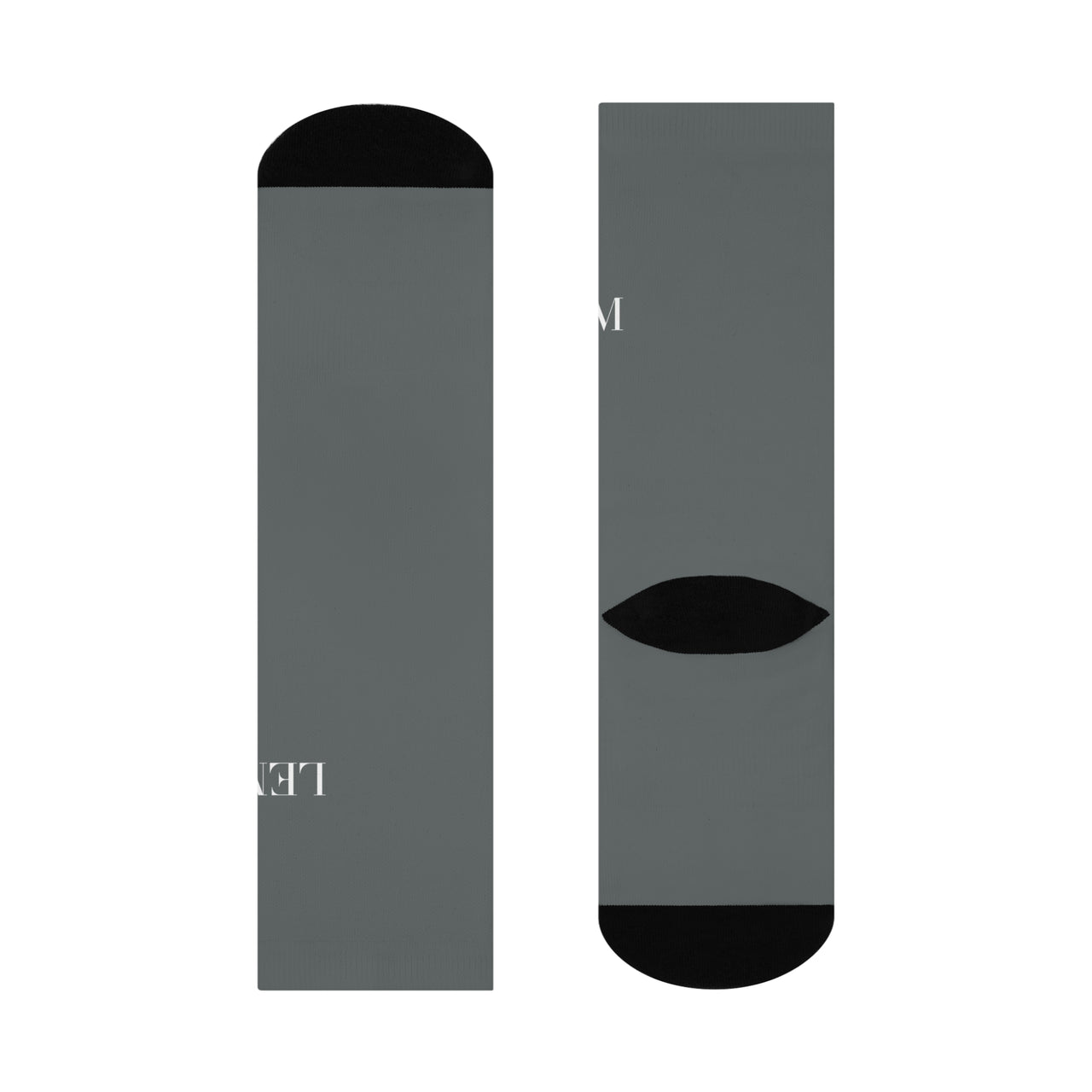 LEM™ Grey Signature  Cushioned Crew Socks - Modestly Vogue 
