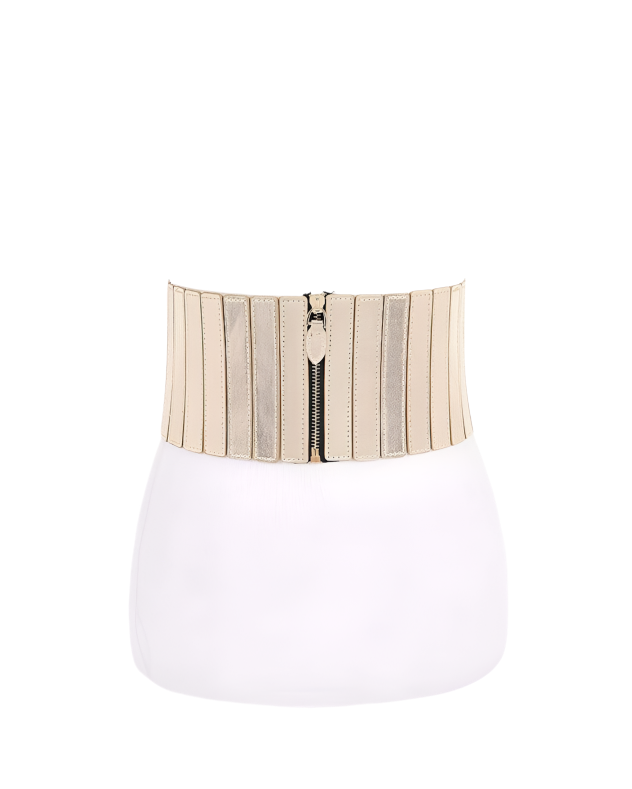 Elastic Metallic Zip-Up Corset Belt – Bold & Adjustable Waist Cincher - Modestly Vogue 