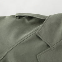 High End French Large Collared Lace up Windbreaker Women Autumn Coat - Modestly Vogue 