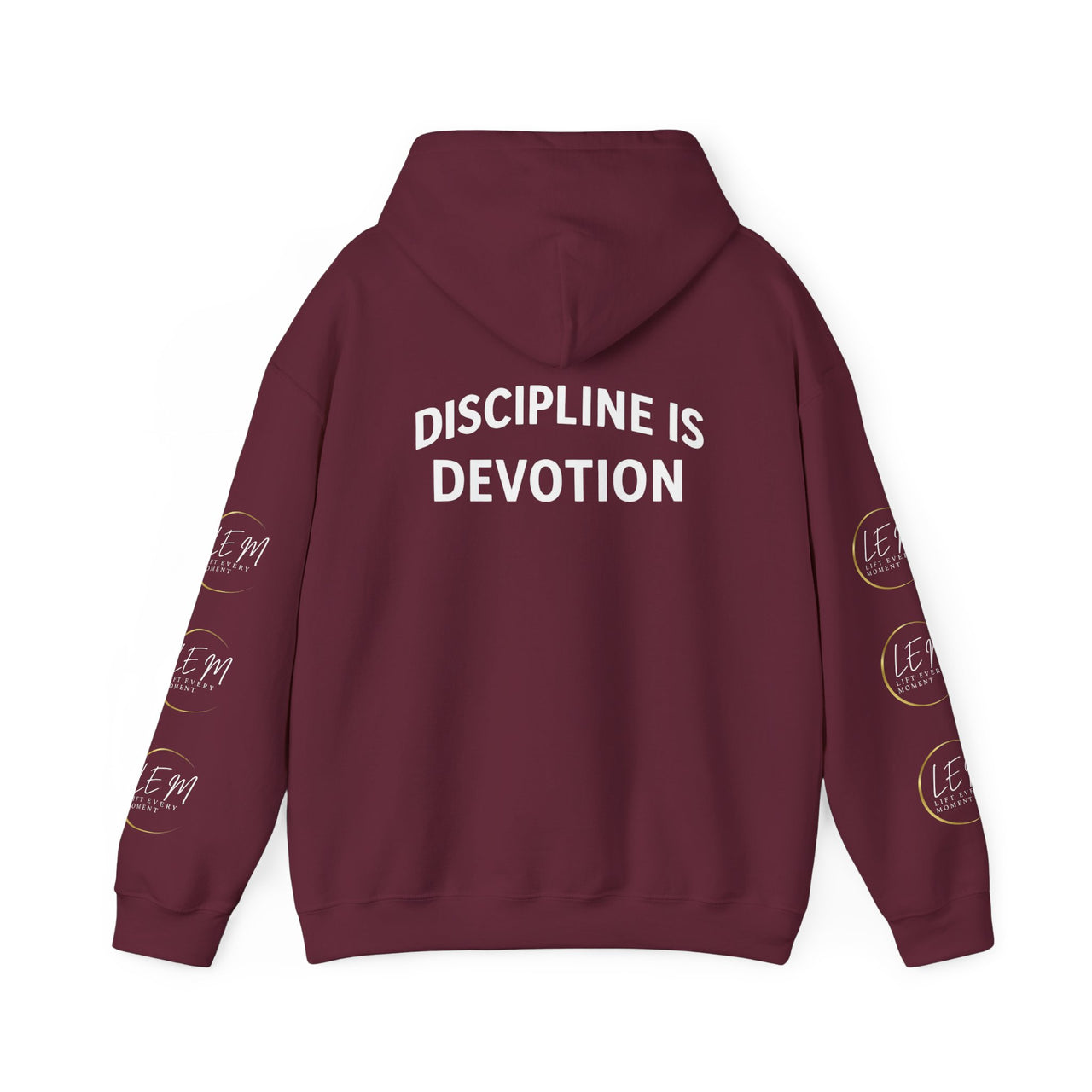 L.E.M Hooded Sweatshirt - "Discipline Is Devotion" -Athleticwear Hoodie Sweatshirt - Modestly Vogue 