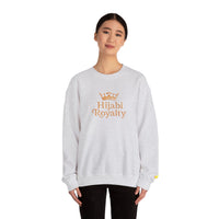 Hijabi Royalty™ Crewneck Sweatshirt — Gold Crown Graphic, Modest Fashion Gift