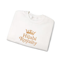 Hijabi Royalty™ Crewneck Sweatshirt — Gold Crown Graphic, Modest Fashion Gift