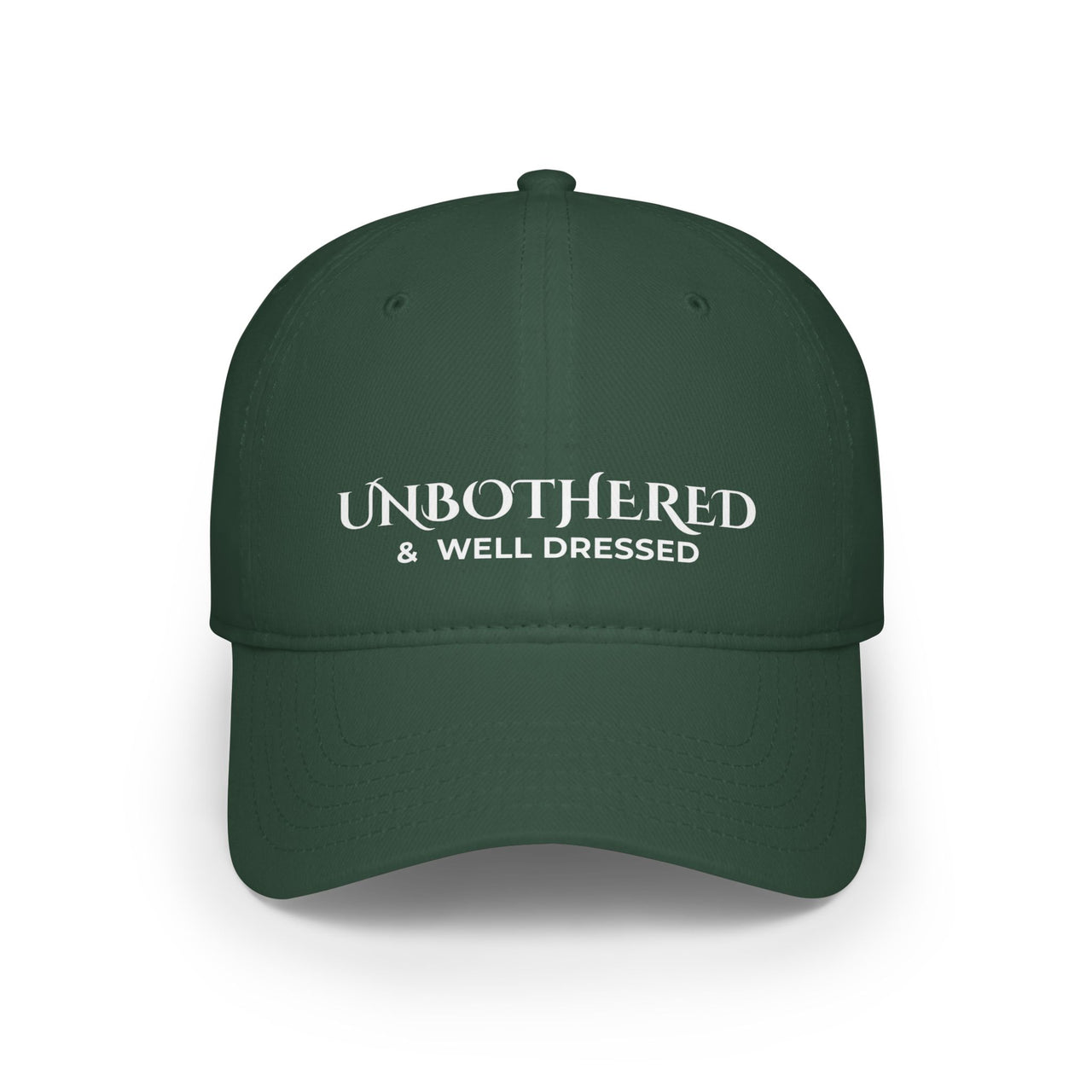 Unbothered & Well Dressed  Low Profile Statement Baseball Cap Modest Mindset Collection