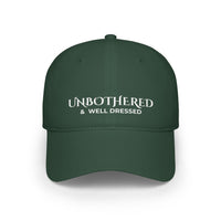 Unbothered & Well Dressed  Low Profile Statement Baseball Cap Modest Mindset Collection
