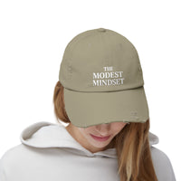 Unisex Distressed Cap – Modest Mindset Inspirational Hat for Everyday Style