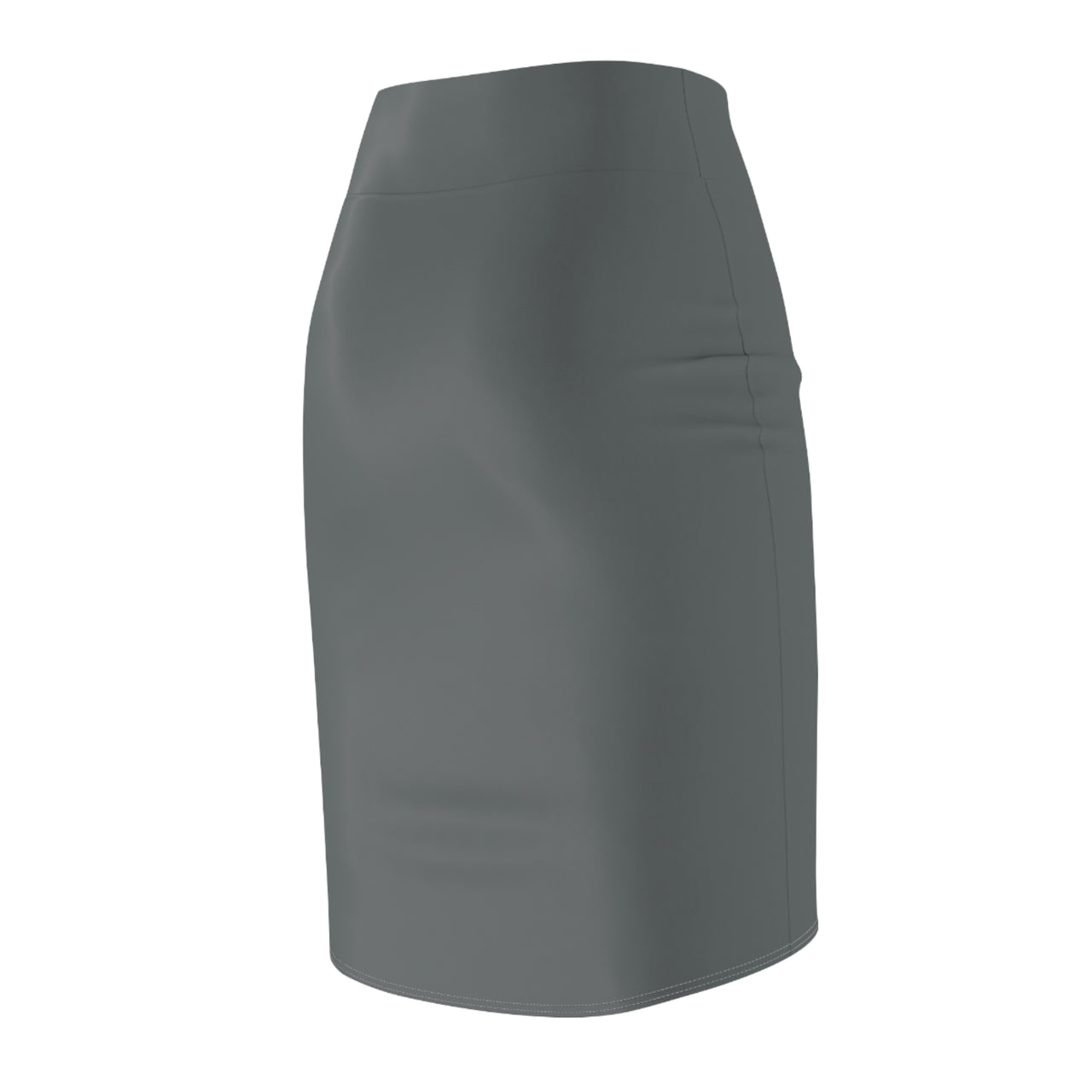 Grey High-Waist LEM Pencil Skirt — Sleek Office & Evening Wear - Modestly Vogue 