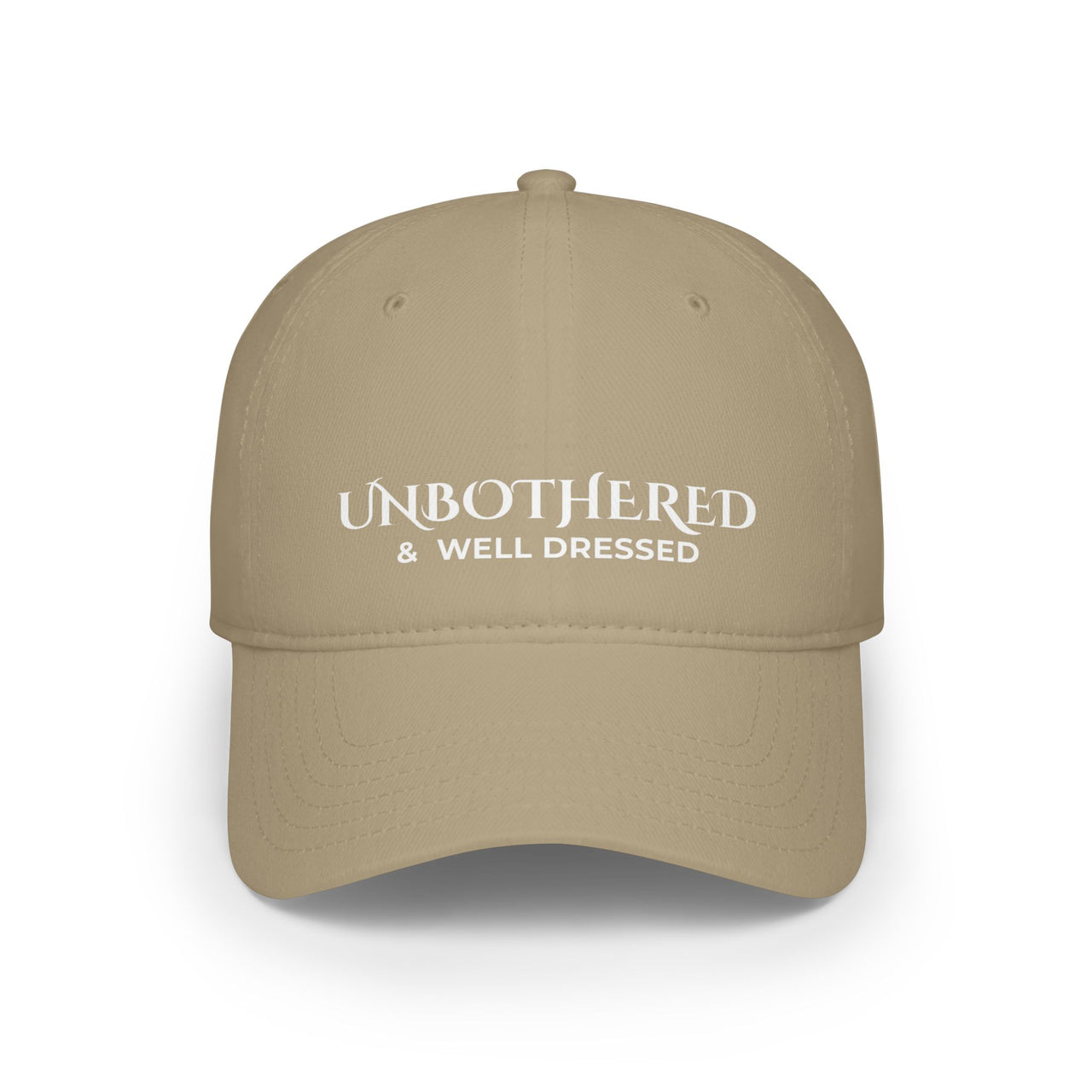 Unbothered & Well Dressed  Low Profile Statement Baseball Cap Modest Mindset Collection