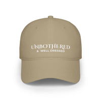 Unbothered & Well Dressed  Low Profile Statement Baseball Cap Modest Mindset Collection