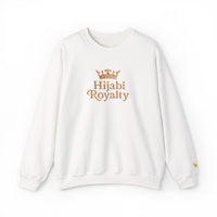 Hijabi Royalty™ Crewneck Sweatshirt — Gold Crown Graphic, Modest Fashion Gift