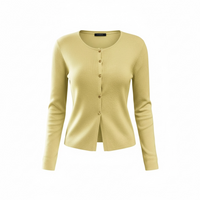 Button-Up Long Sleeve Knit Cardigan – Cozy & Stylish Layering Piece - Modestly Vogue 