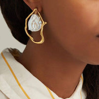 Irregular Design Sense Of Pearl Earrings Personality Temperament - Modestly Vogue 