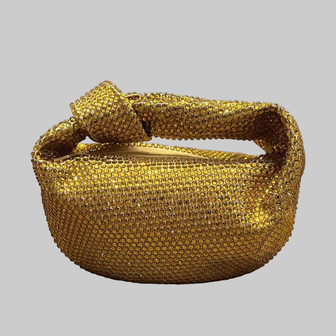 Knot Crystal Diamond Handbag | Large Capacity Luxury Purse - Modestly Vogue 