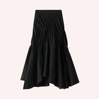 Super Hot Black White Pleated Midi Skirt - Modestly Vogue 
