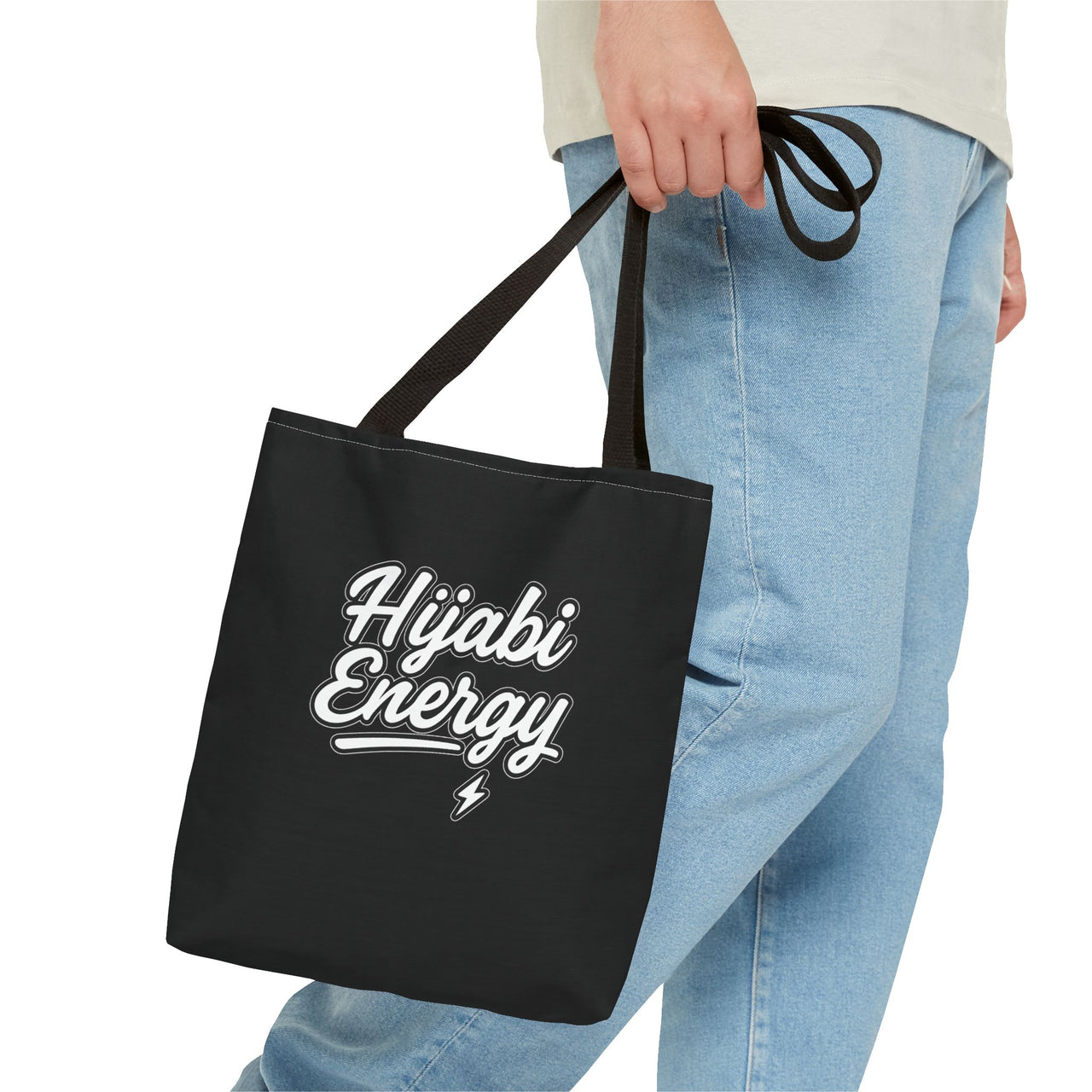Hijabi Energy™ Tote Bag - Stylish and Functional for Every Occasion BLACK