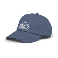 Unisex Distressed Cap – Modest Mindset Inspirational Hat for Everyday Style
