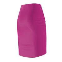 Candy Pink High-Waist LEM Pencil Skirt — Sleek Office & Evening Wear - Modestly Vogue 
