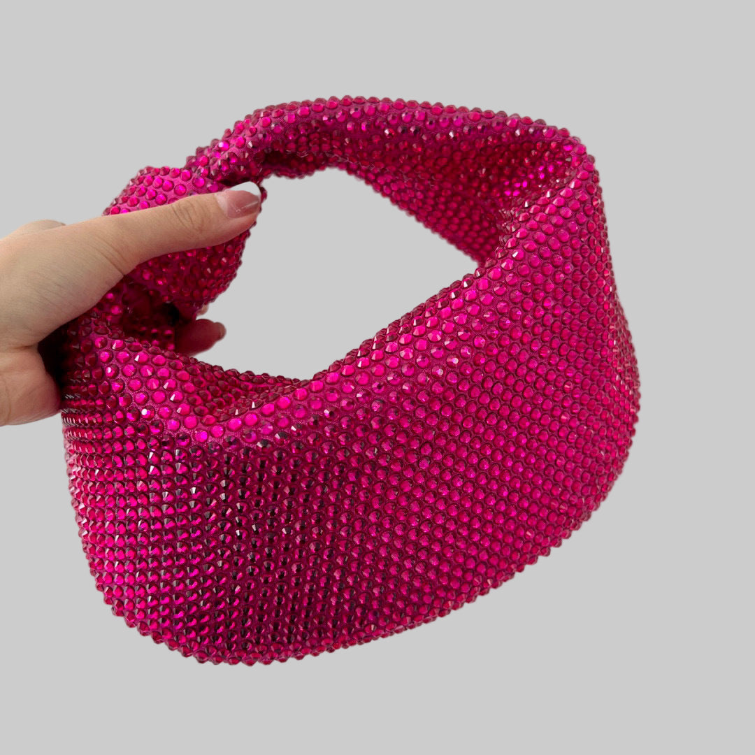 Knot Crystal Diamond Handbag | Large Capacity Luxury Purse - Modestly Vogue 