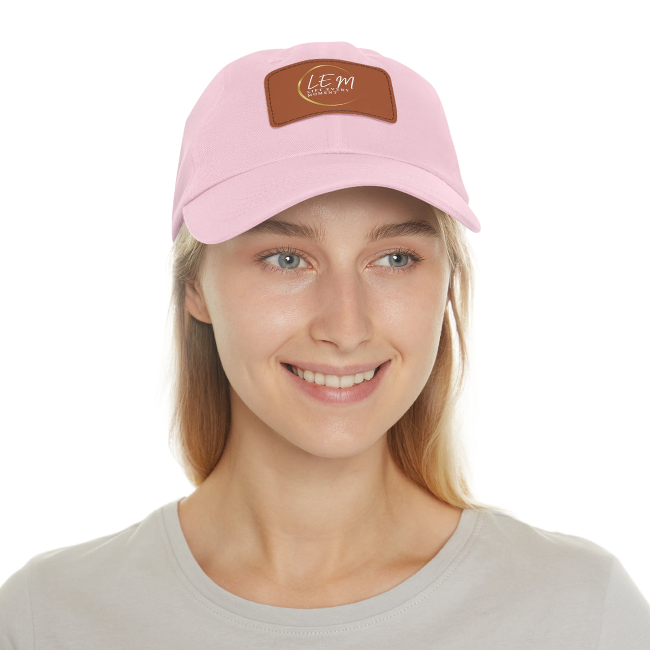 L.E.M. Leather Patch Signature Baseball Cap Hat - Modestly Vogue 