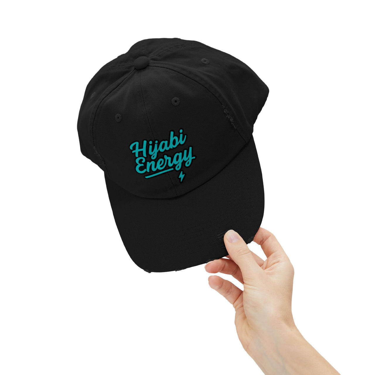 Hijabi Energy™ Distressed Cap - Hijabi Girl Statement Baseball Hat