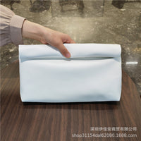 Simple Leather Curling Large-capacity Handbag - Modestly Vogue 