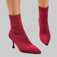 Pointed Toe Stilettos Ankle Boots | Luxury Thin-Heel Pumps - Modestly Vogue 