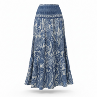 Paisley Print Maxi Skirt - Modestly Vogue 