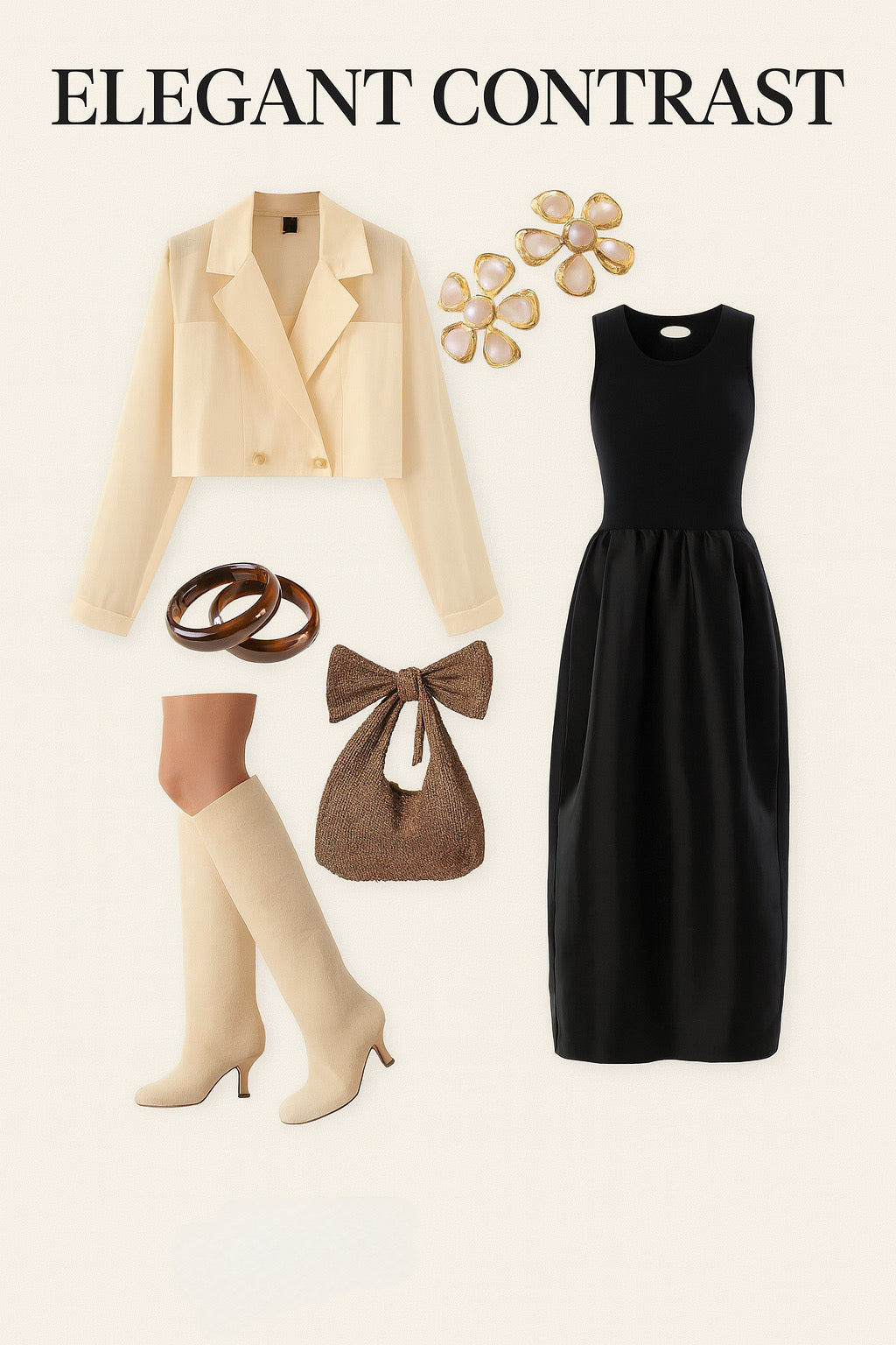 Elegant Contrast - Modestly Vogue 