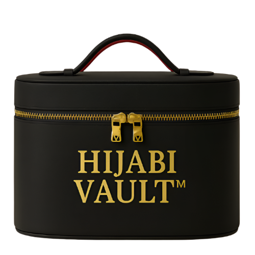 Hijabi Vault™ – Premium Hijab Oval Storage & Organizer Black - Modestly Vogue 