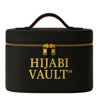 Hijabi Vault™ – Premium Hijab Oval Storage & Organizer Black - Modestly Vogue 