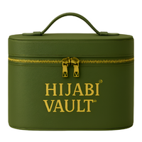 Hijabi Vault™ – Premium Hijab Oval Storage & Organizer Olive - Modestly Vogue 