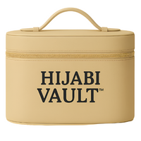 Hijabi Vault™ – Premium Hijab Oval Storage & Organizer Tan - Modestly Vogue 