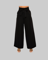 Black Belted Palazzo Pants – High Waist, Dressy or Casual Look - Modestly Vogue 