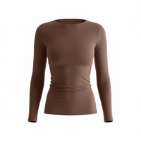 Layering Long Sleeve Top T-Shirt FItted - Modestly Vogue 