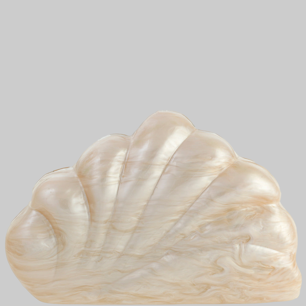 Acrylic Shell Shape Evening Clutch Bag Purse - Modestly Vogue 