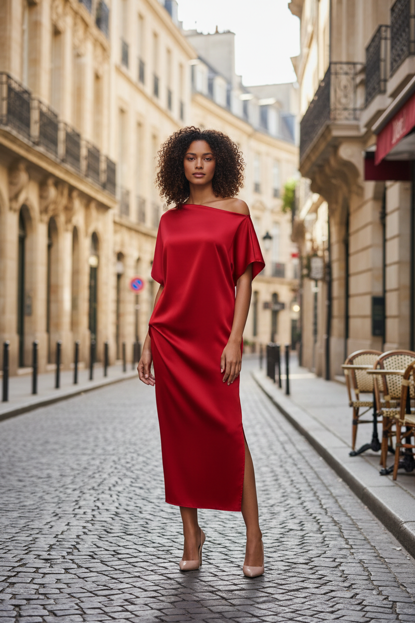 Women’s Yellow Satin Maxi Dress – Elegant Summer Style - Modestly Vogue 