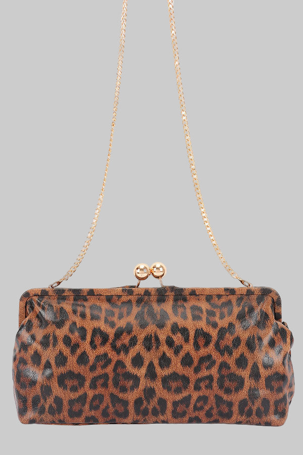 Faux Leather Frame Oversize Clutch - Modestly Vogue 