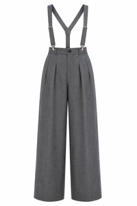 Adjustable Detachable Shoulder Strap Pocket Daily Workplace Casual Trousers