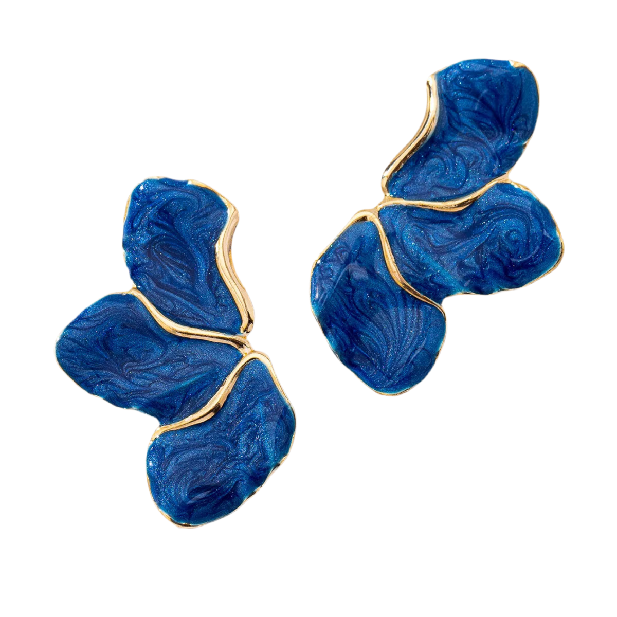 18K Gold-Plated Alloy Resin Drop Earrings