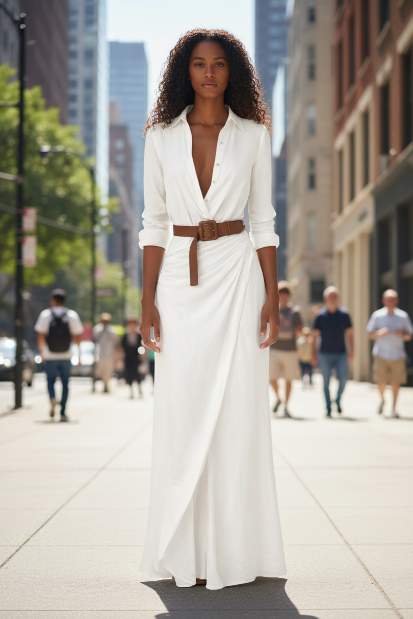 Full Size Ruched Long Sleeve Maxi Dress Plus Size - Modestly Vogue 